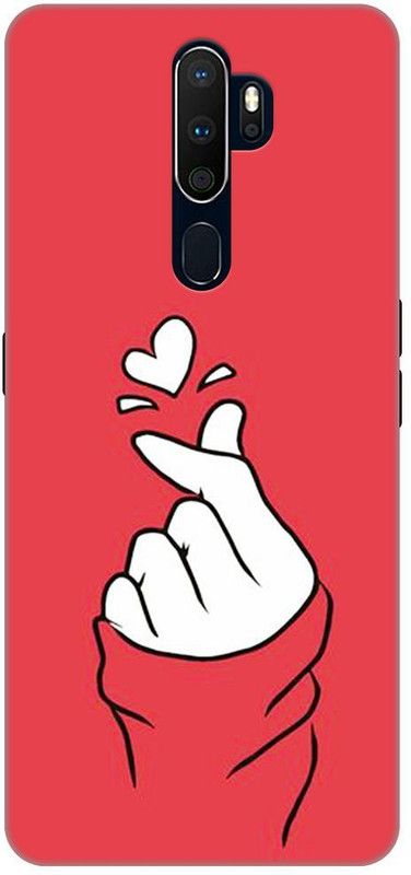 HELLO CASE Back Cover for Oppo A9 2020, Oppo A5 2020  (Red, White, Hard Case)