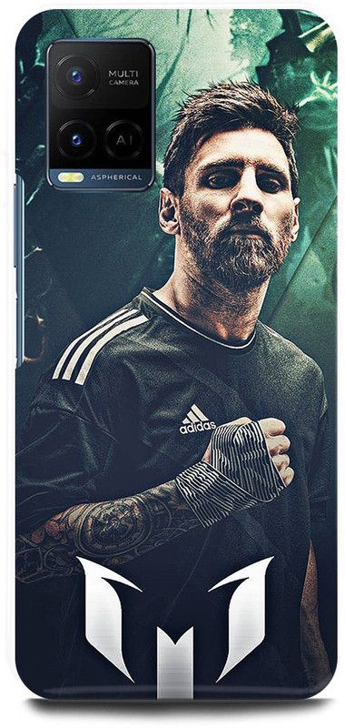 DIKRO Back Cover for Vivo Y21T, V2135, MESSI, LIONEL, MESSI, FCB, BARCELONA  (Green, Hard Case, Pack of: 1)