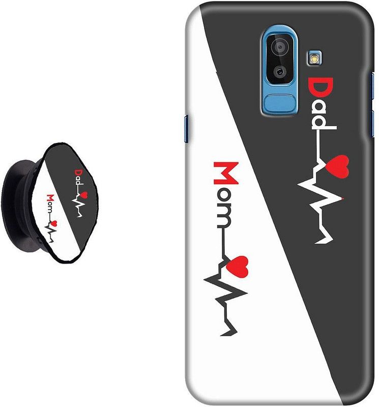 Zappy Back Cover for Samsung Galaxy J8  (Black, White, Cases with Holder, Pack of: 2)