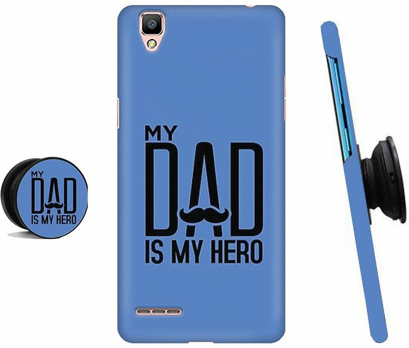 ZAPPY Back Cover for Oppo F1  (Black, Blue, Cases with Holder)