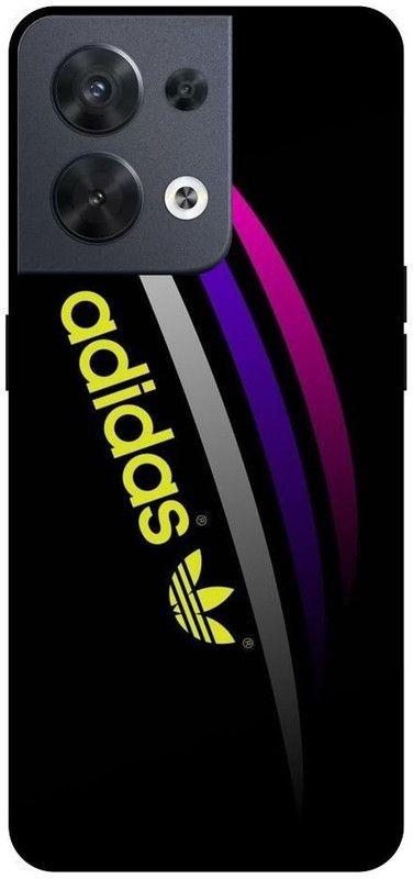 Wall Art Back Cover for OPPO RENO 8 (5G) Adidas Pattern, Symbol, Logo Printed  (Multicolor, Dual Protection, Pack of: 1)
