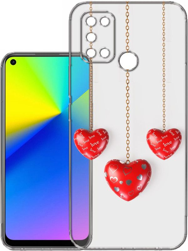 HANIRY Back Cover for Realme 7i / RMX2103 mobile cover | THREE HEART | Design | PNG_60  (Multicolor, Flexible, Silicon, Pack of: 1)