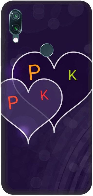 3D U PRINT Back Cover for Redmi Note 7s,MZB7745IN,MZB7744IN, PK letter,PK name,PK word  (Blue, Waterproof, Pack of: 1)