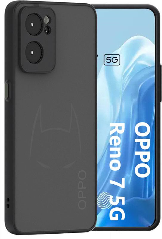 Lilliput Back Cover for OPPO RENO 7 5G  (Black, Matte Finish)