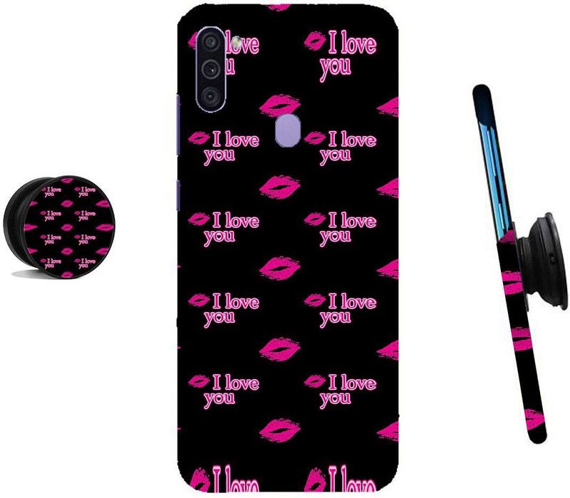 HELLO CASE Back Cover for Samsung Galaxy M11  (Black, Pink)
