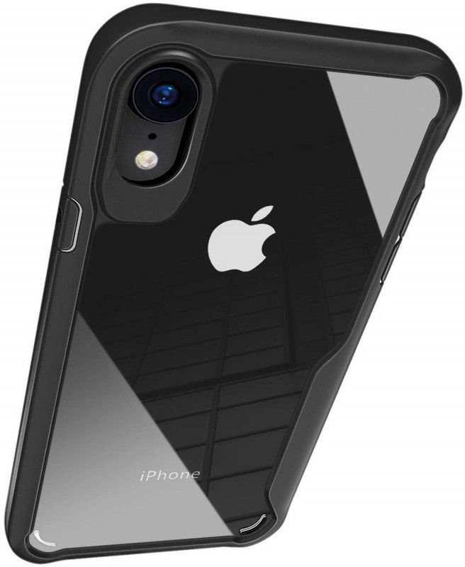 Phone Back Cover Back Cover for Apple iPhone XR, Apple iPhone XR, Apple XR  (Black, Transparent, Grip Case, Pack of: 1)