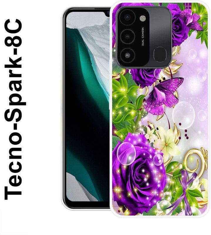 redfly Back Cover for Tecno Spark 8C  (Multicolor, Grip Case, Silicon)
