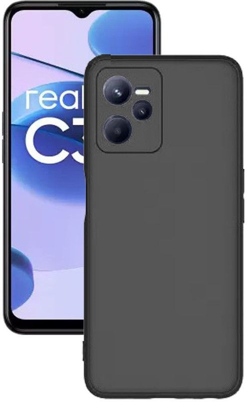 NKCASE Back Cover for Realme C35  (Black, Shock Proof, Pack of: 1)