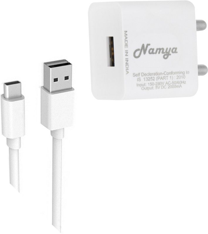 NAMYA 5 W NA 1 A Mobile FAST CHARGER & SYNC/ data cable for AS__US ZN__FNE 3 ULTRA Charger with Detachable Cable  (White)
