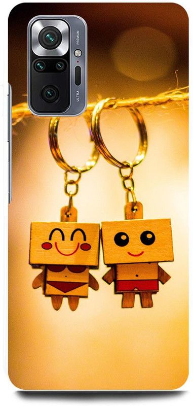 FRONK Back Cover for REDMI Note 10 Pro, KEY, CHAIN, COUPLE, LOVE  (Gold, Hard Case, Pack of: 1)