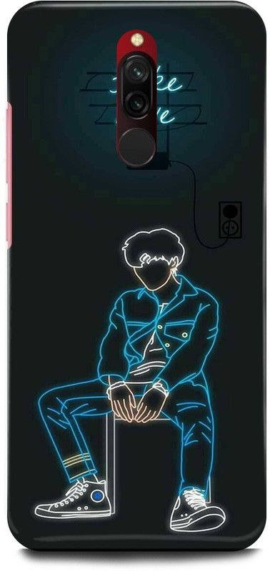 FRONK Back Cover for Redmi 8, M1908C3II, FAKE, LOVE, MASK, BOY  (Blue, Hard Case, Pack of: 1)