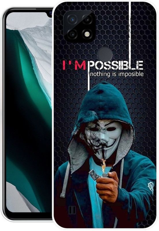 MK PRODUCTS Back Cover for Realme C21  (Multicolor, 3D Case, Silicon, Pack of: 1)