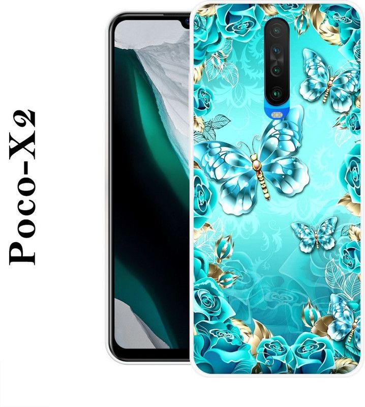 SHIVKUDI Back Cover for Poco X2  (Multicolor, Grip Case, Silicon)