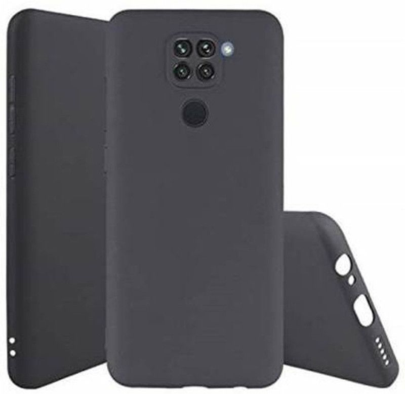 Mozo Back Cover for Redmi Note 9  (Black, Flexible, Pack of: 1)