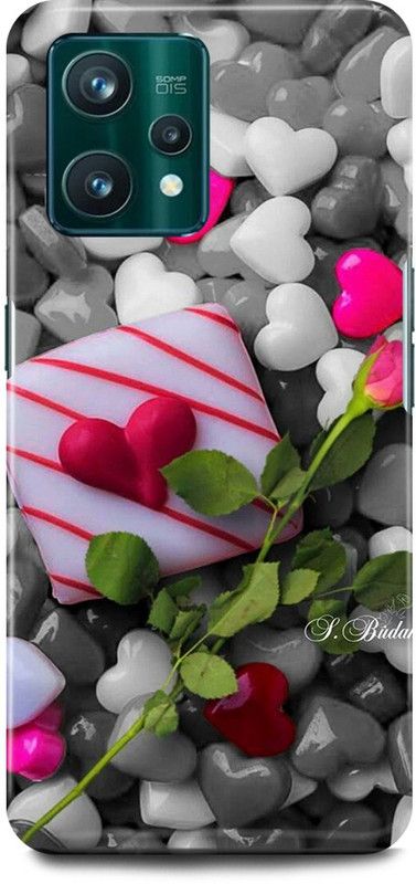 play fast Back Cover for realme 9i, RMX3491 LOVE, COUPLE, LOVERS, HEART, PINK, HEART  (Multicolor, Hard Case, Pack of: 1)