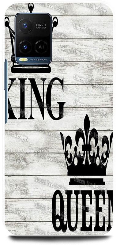 play fast Back Cover for Vivo Y21, V2111 KING, QUEEN, RAJA, RAANI, PRINCE, PRINCESS  (White, Hard Case, Pack of: 1)