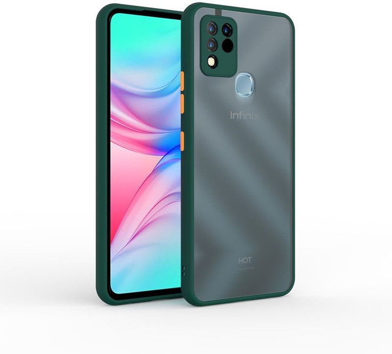 CELLSHIELD Back Cover for Infinix Hot 10s, Hot 10T  (Green, Camera Bump Protector, Pack of: 1)