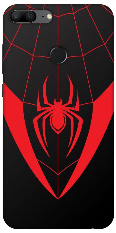 redfly Back Cover for Honor 9 Lite  (Black, Red, Grip Case, Silicon, Pack of: 1)