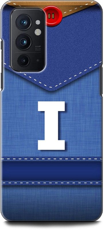 WallCraft Back Cover for OnePlus 9RT 5G I, I LETTER, I NAME, BLUE, JEANS, I ALPHABET, ALPHABET  (Multicolor, Dual Protection, Pack of: 1)