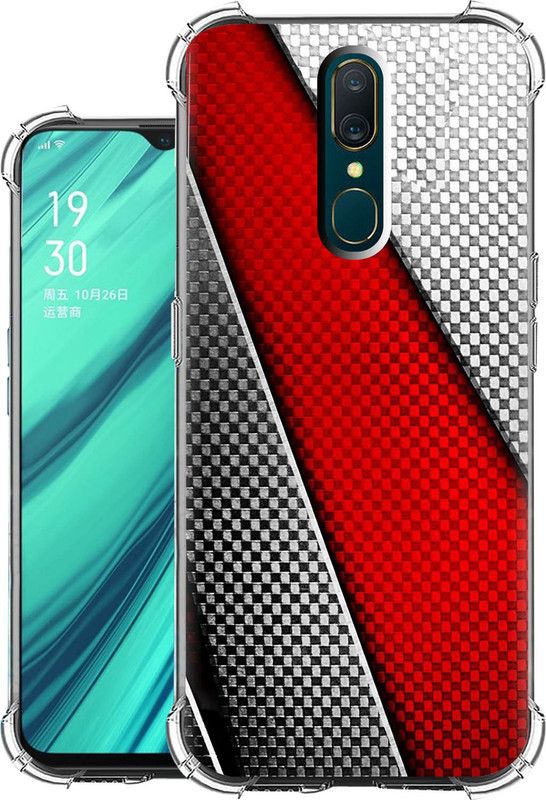 Snazzy Back Cover for OPPO A9  (Red, Shock Proof, Silicon)