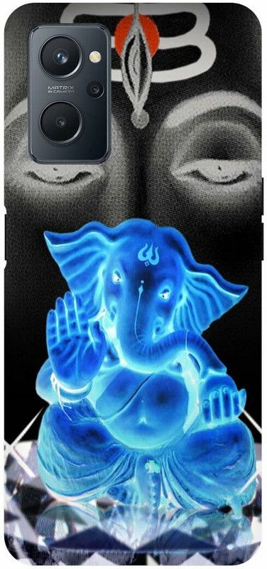 COVERJET Back Cover for REALME 9i- RMX3491-LORD- GANESHA- GANPATI- BABA- GAJANAND  (Blue, Hard Case, Pack of: 1)