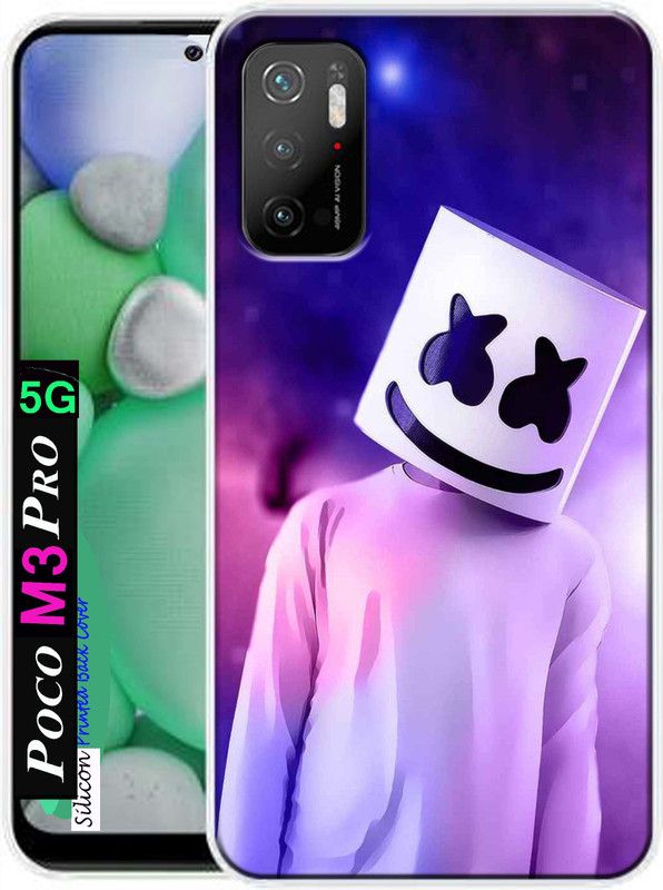 LargCiager Back Cover for Poco M3 Pro (5G)  (Multicolor, Dual Protection, Silicon, Pack of: 1)