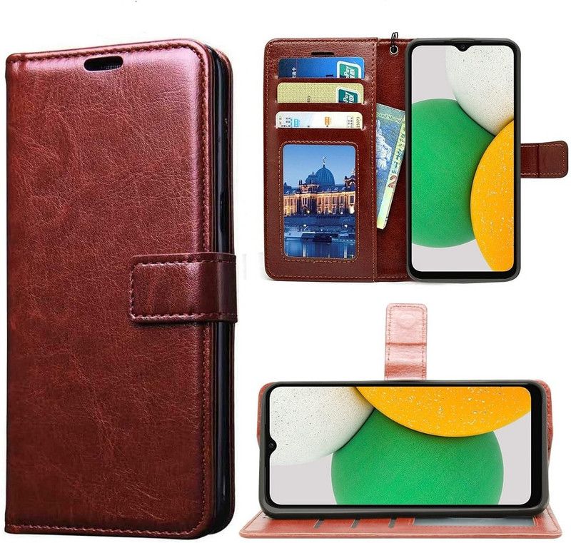 COVERNEW Flip Cover for Micromax IN 1 - E6746  (Brown, Magnetic Case, Pack of: 1)