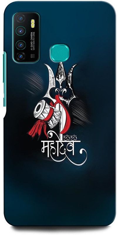 INTELLIZE Back Cover for Infinix Hot 9 SHIVJI, LORD SHIVA, MAHADEV, BHOLENATH, TRISHUL  (Multicolor, Hard Case, Pack of: 1)