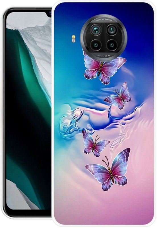 BLUEBUG Back Cover for Mi 10i  (Blue, Pink, Grip Case, Silicon)