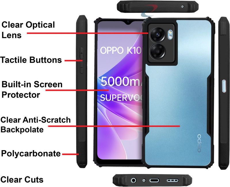 casohitech Back Cover for Oppo A57 4G  (Black, Pack of: 1)