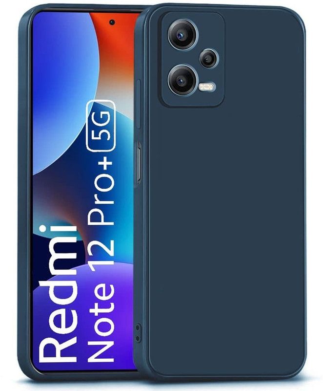 S-Softline Back Cover for Redmi Note 12 Pro Plus 5G, inner Soft Cloth Cushion Lining Premium Rubberised Candy Case  (Black, Pack of: 1)