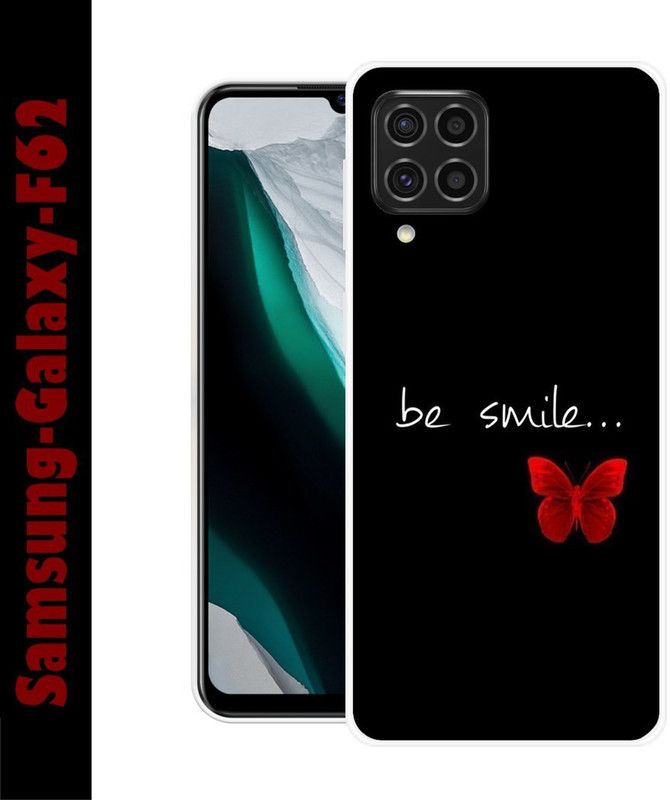 CellWorld Back Cover for Samsung Galaxy F62  (Black, Grip Case, Silicon)