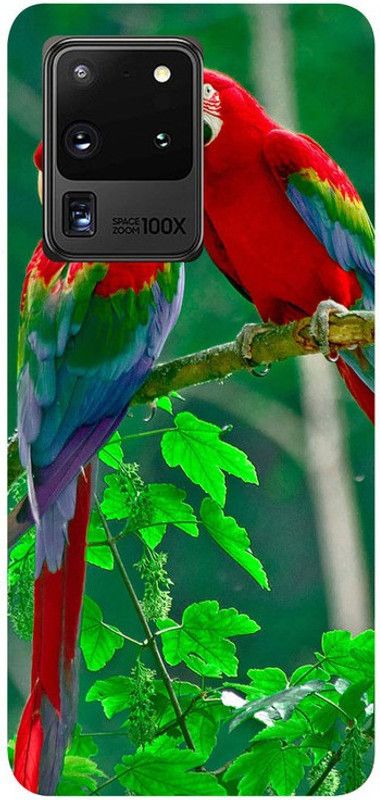 Golden Mask Back Cover for Samsung Galaxy S20 Ultra Green Background Maccow  (Multicolor, Waterproof, Silicon, Pack of: 1)