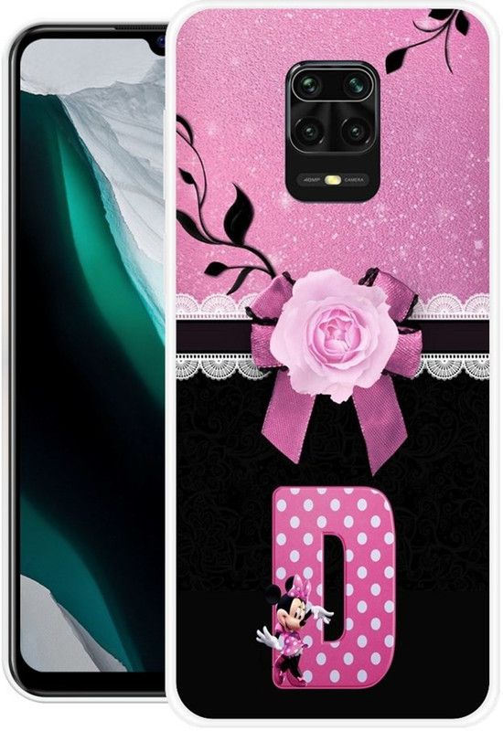 BLUEBUG Back Cover for Redmi Note 9 Pro, Redmi Note 9 Pro Max  (Pink, Black, Grip Case, Silicon, Pack of: 1)