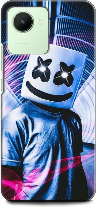 INDICRAFT Back Cover for Realme Narzo 50i Prime, RMX3506 MARSHMELLO, DJ, EDM, MUSIC, SMILEY, FUNNY  (Multicolor, Shock Proof, Pack of: 1)
