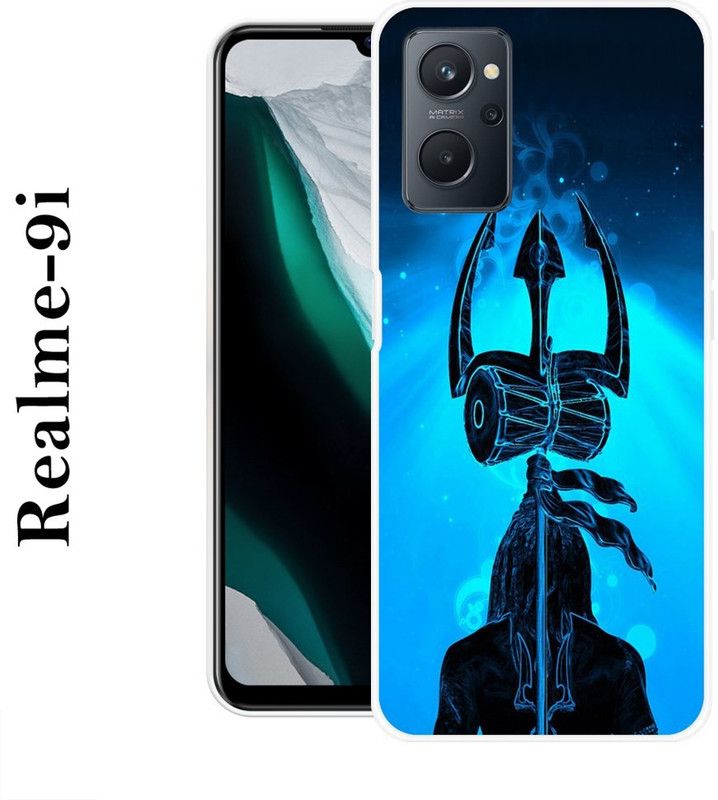 VITARO Back Cover for Realme 9i  (Black, Blue, Grip Case, Silicon)