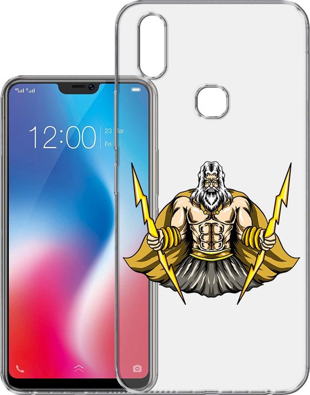 HANIRY Back Cover for Vivo V9 Pro / 1851 back cover / TOUGH VIKING SWORD WARRIOR / Designer / PNG_25  (Multicolor, Flexible, Silicon, Pack of: 1)