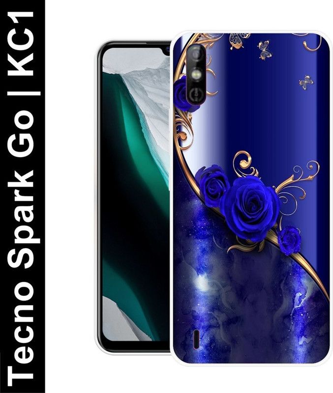 Aabra Back Cover for Tecno Spark Go KC1  (Blue, Flexible, Silicon, Pack of: 1)