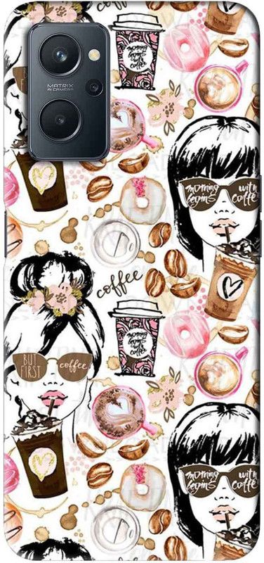 NDCOM Back Cover for Realme 9i Coffee Addict Printed  (Multicolor, Hard Case)