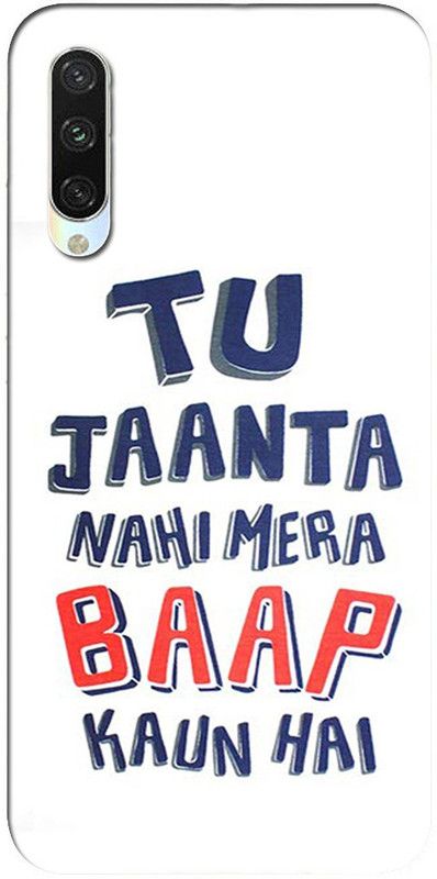 METOO Back Cover for Samsung Galaxy A50/Samsung A50, Text,Shayari, Funny Quote Design Back Cover Print : 72  (Multicolor, Dual Protection, Silicon, Pack of: 1)