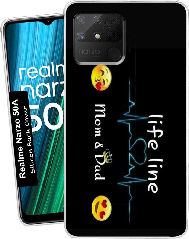 ChetraStore Back Cover for Realme Narzo 50A  (Multicolor, Waterproof, Silicon)