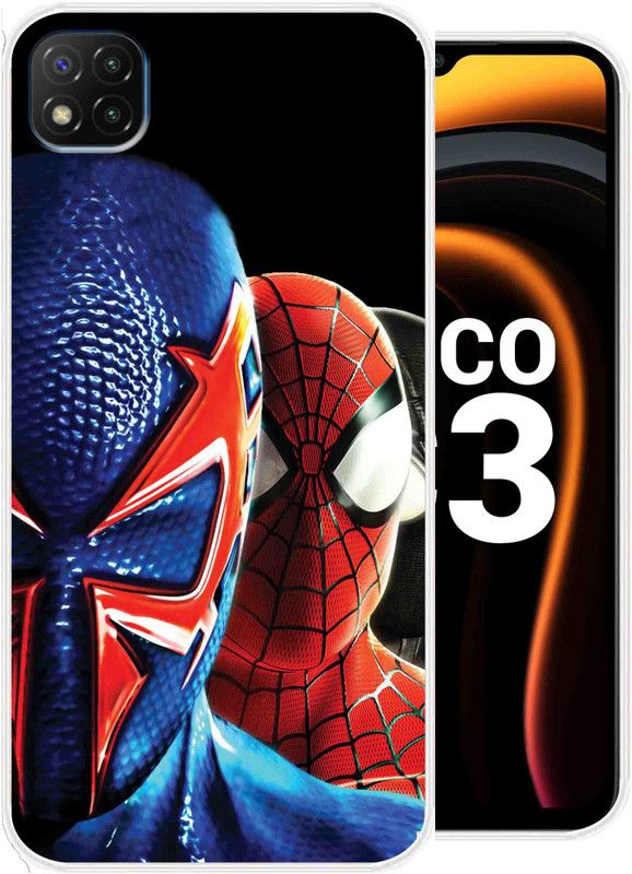 SuperQueen Back Cover for PocoC3  (Multicolor, Flexible, Silicon)
