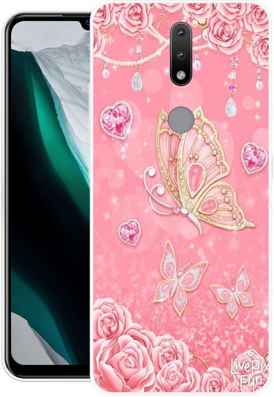 NEVYZAP Back Cover for Nokia 2.4  (Pink, Grip Case, Silicon, Pack of: 1)