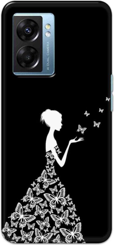 NDCOM Back Cover for OPPO K10 5G Butterfly Girl Printed  (Multicolor, Hard Case, Pack of: 1)