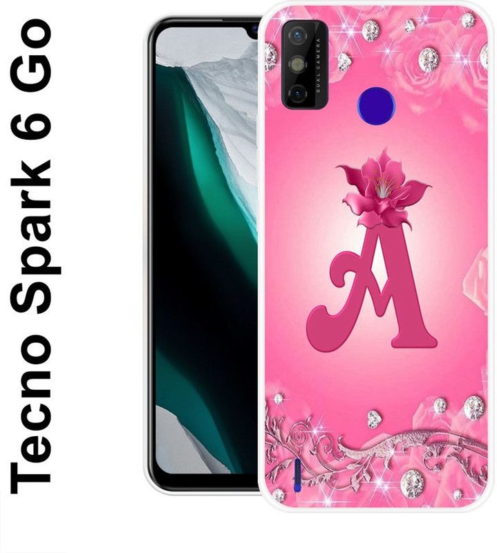 Sswastik Back Cover for Tecno Spark 6 Go, Tecno Spark Go 2021  (Pink, Silver, Silicon)