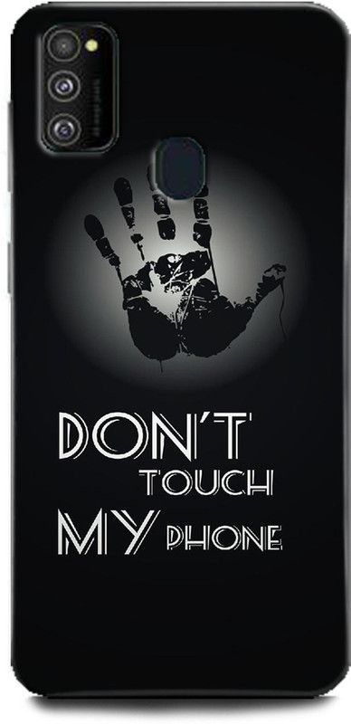 INDICRAFT Back Cover for Samsung Galaxy M30s DON'T TOUCH MY PHONE, QUOTES, BLACK  (Multicolor, Shock Proof, Pack of: 1)