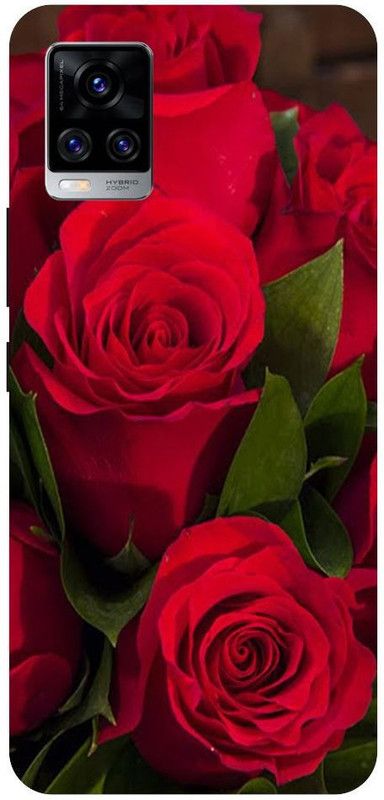 URCHIN Back Cover for Vivo V20 Pro Rose, Roses, Red rose, Flower  (Multicolor, Shock Proof, Pack of: 1)