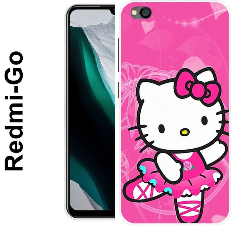 Sswastik Back Cover for Redmi Go  (Pink, White, Silicon)