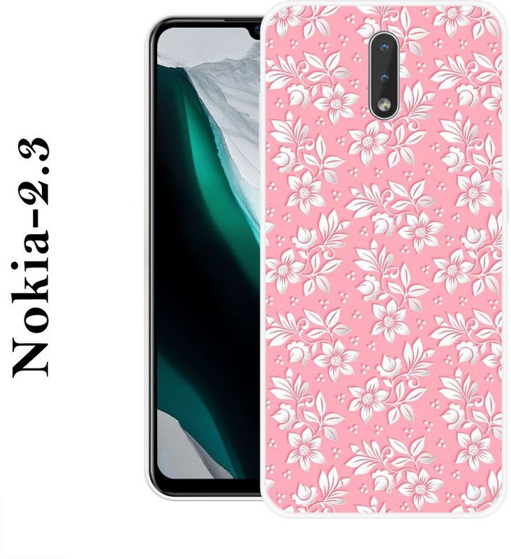 Sswastik Back Cover for Nokia 2.3  (Pink, White, Silicon)