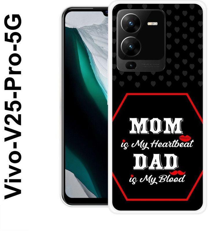 BAGRA Back Cover for Vivo V25 Pro 5G  (Black, White, Grip Case, Silicon)